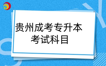 2025年貴州成考專升本考試科目有哪些？